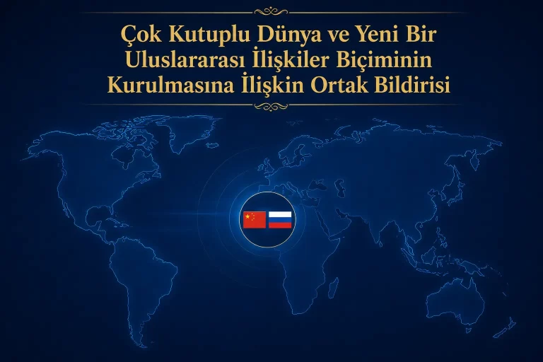 Çok Kutuplu Dünya ve Yeni Bir Uluslararası İlişkiler Biçiminin Kurulmasına İlişkin Ortak Bildirisiwebp